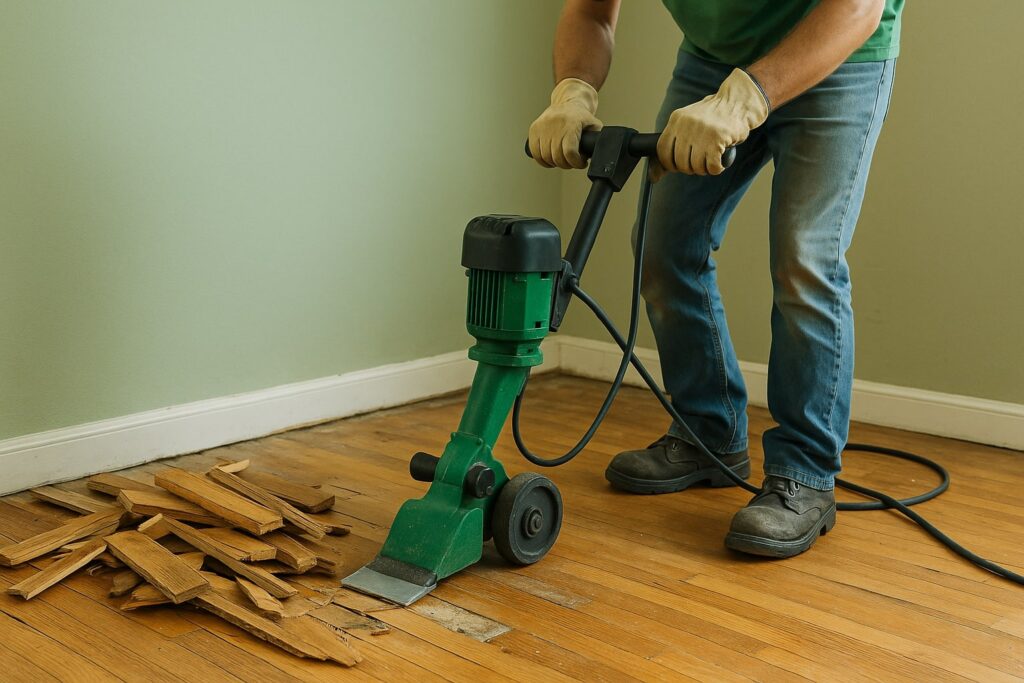 parketvloer verwijderen, parketvloer