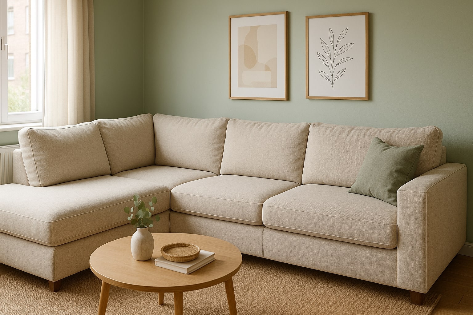 grote bank in kleine woonkamer, grote bank