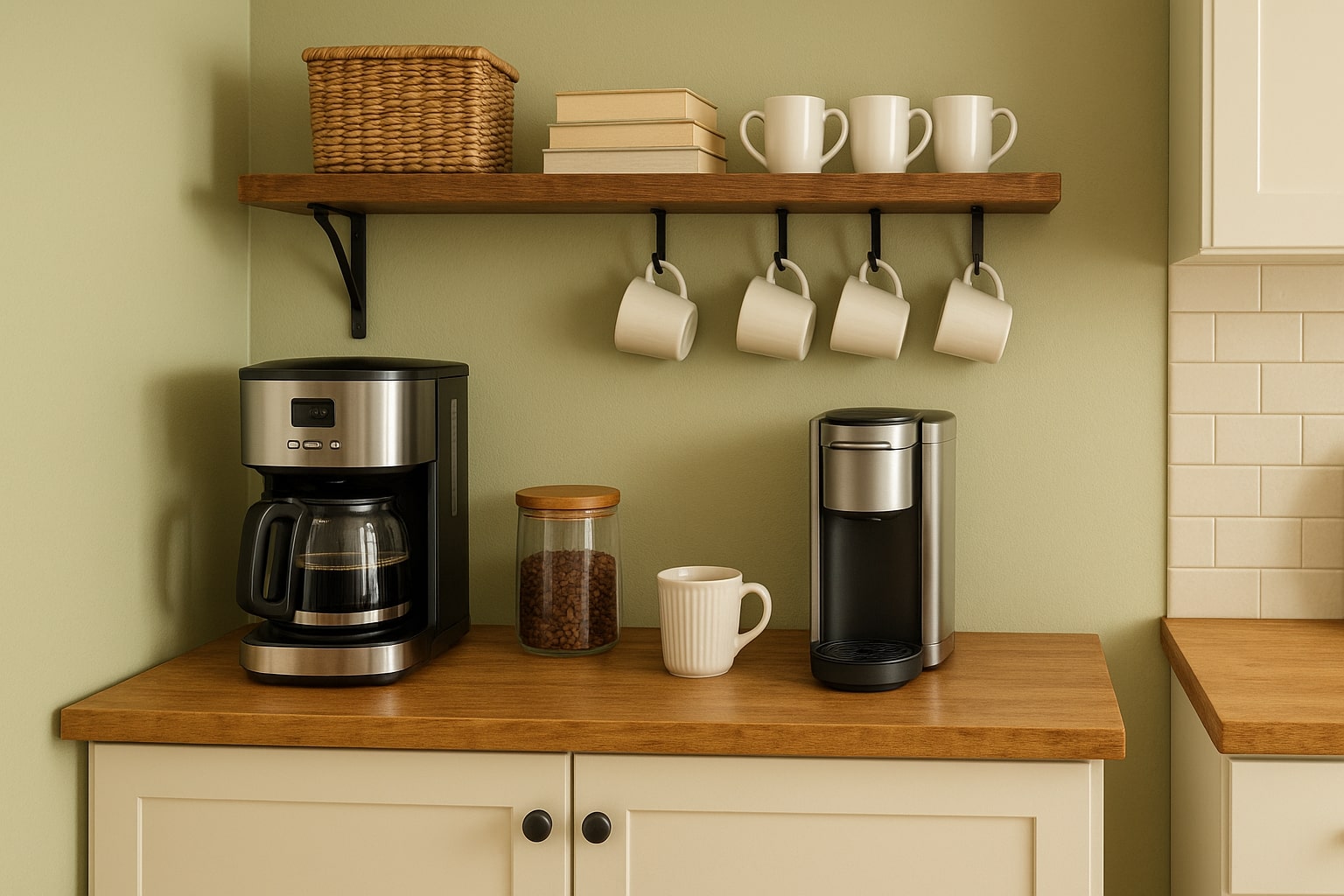 koffiehoek keuken maken,koffiehoek