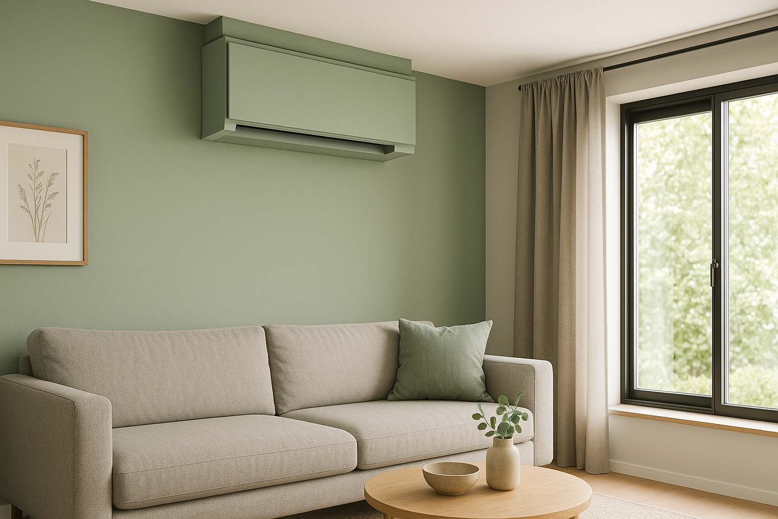 airco woonkamer wegwerken, airco